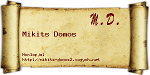 Mikits Domos névjegykártya